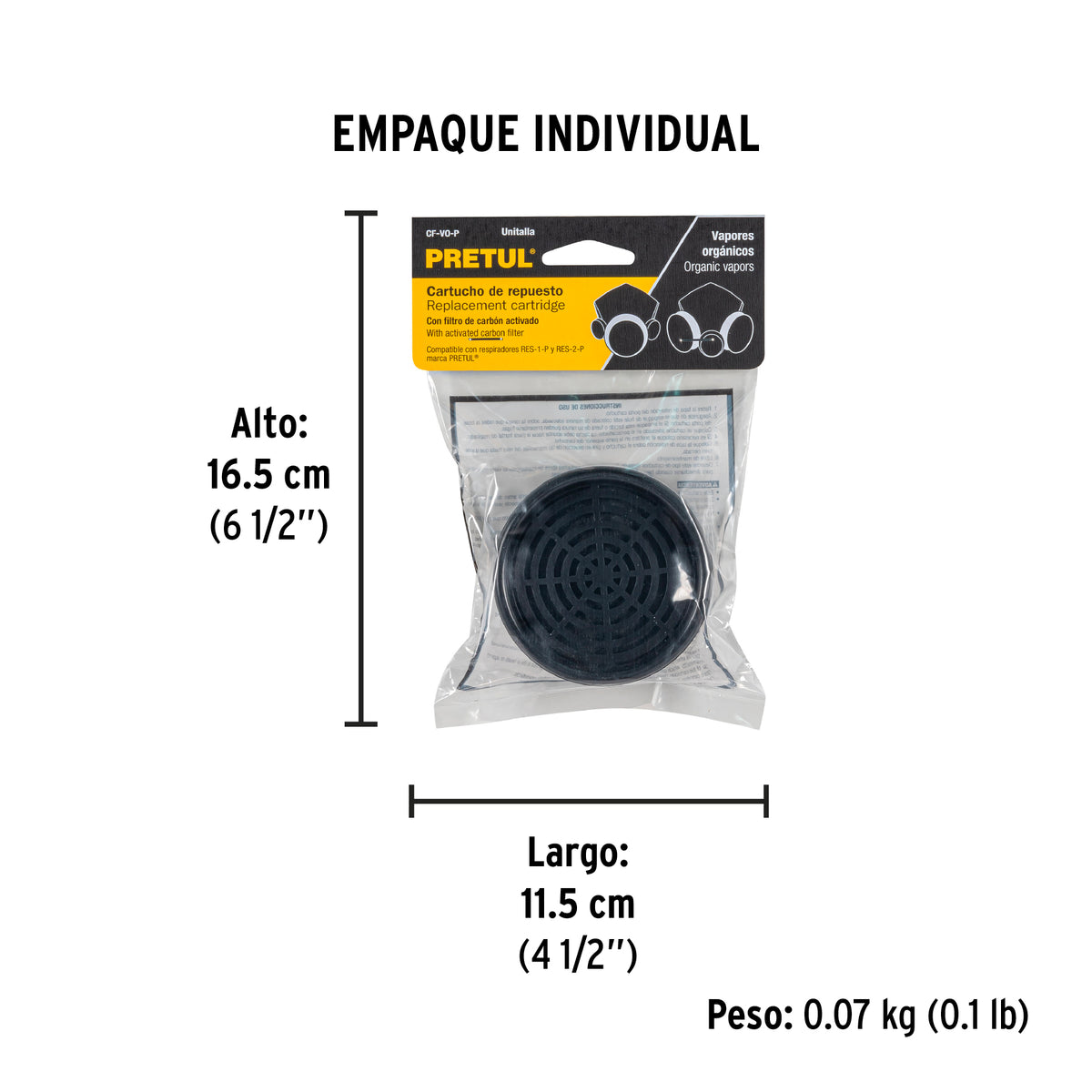 Cartucho de repuesto vapores organicos - SKU 23392