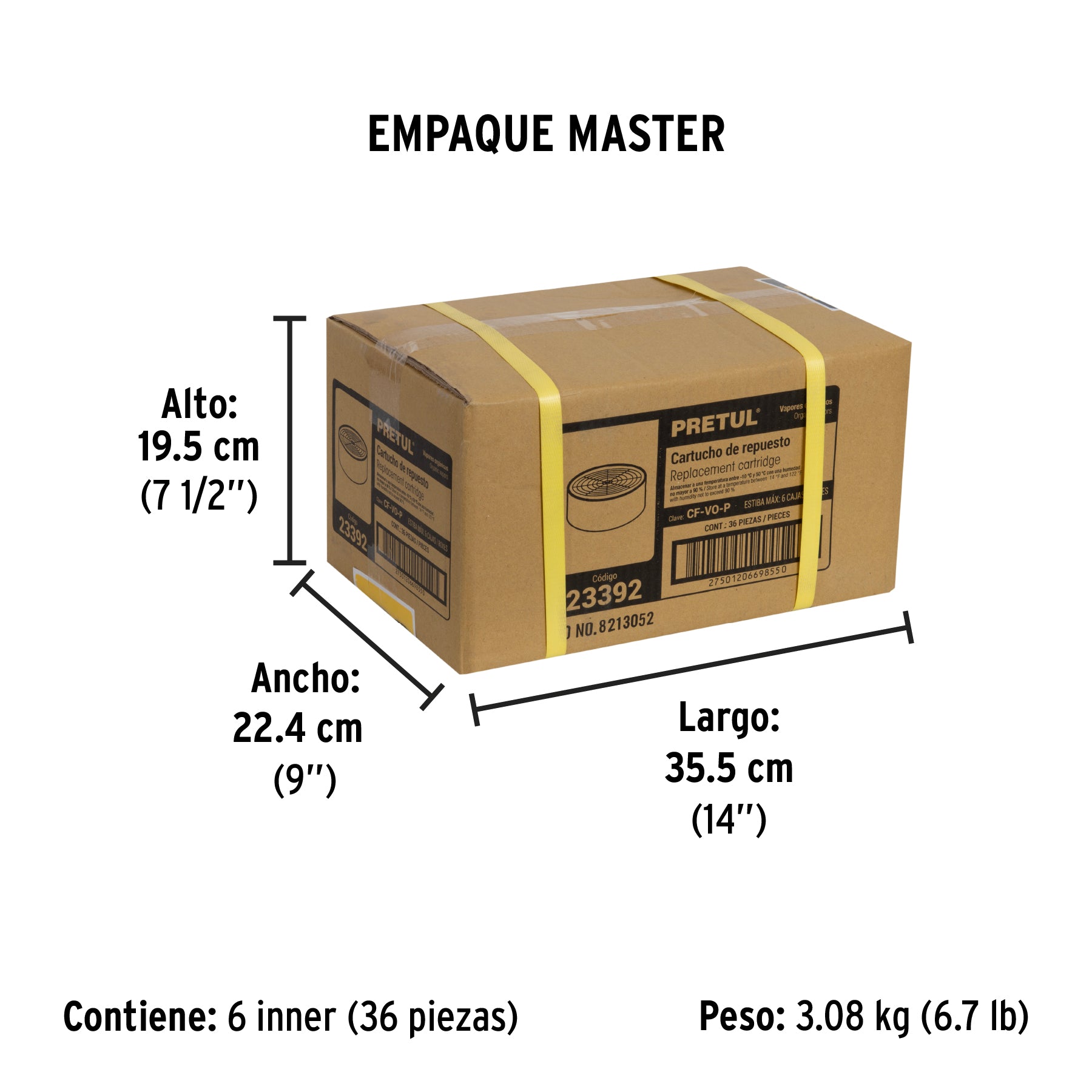 Cartucho de repuesto vapores organicos - SKU 23392