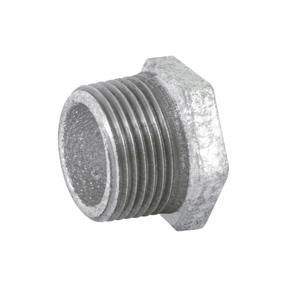 Reducción bushing de 3/4" x 1/2" en acero galvanizado