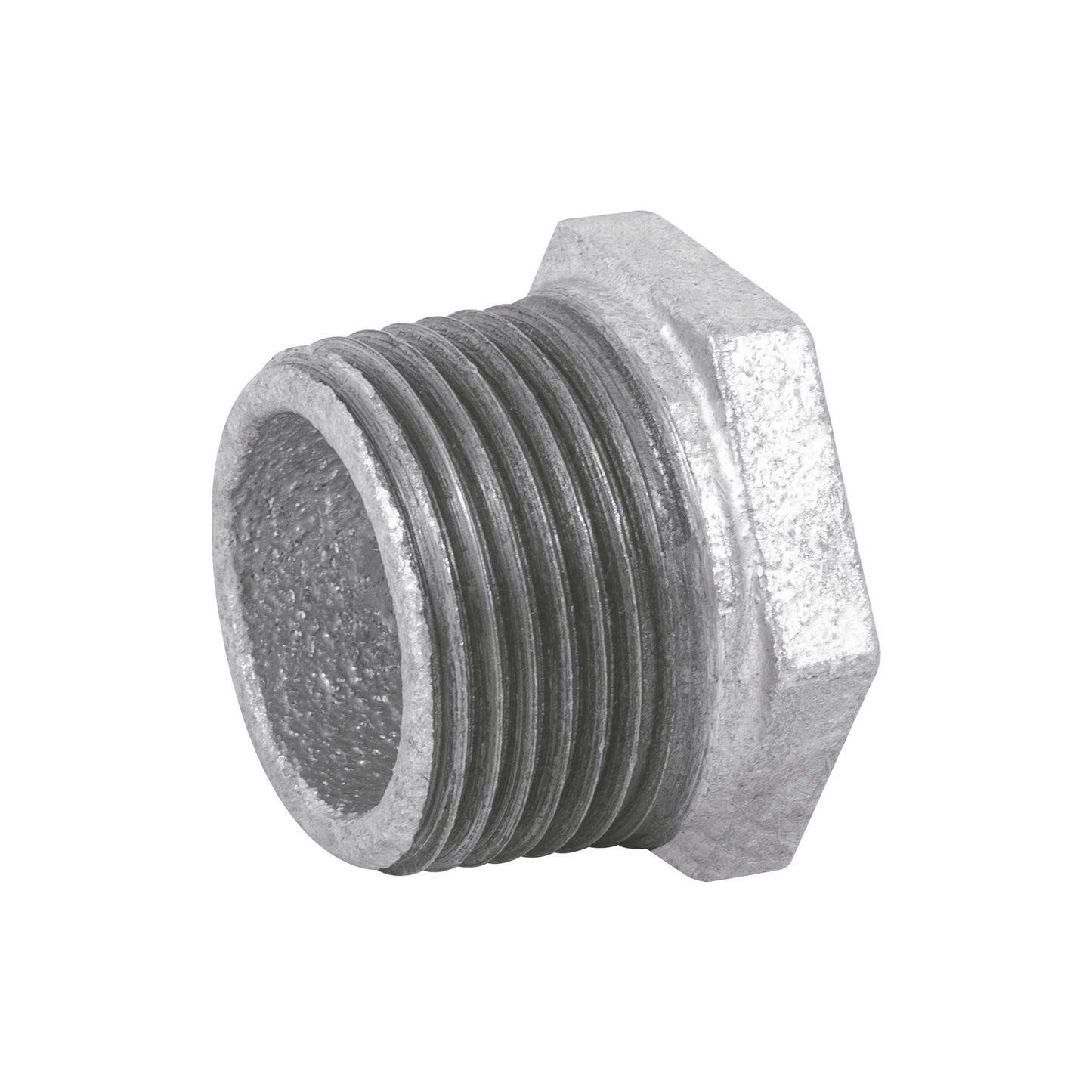 Reducción bushing de 1" x 1/2" en acero galvanizado