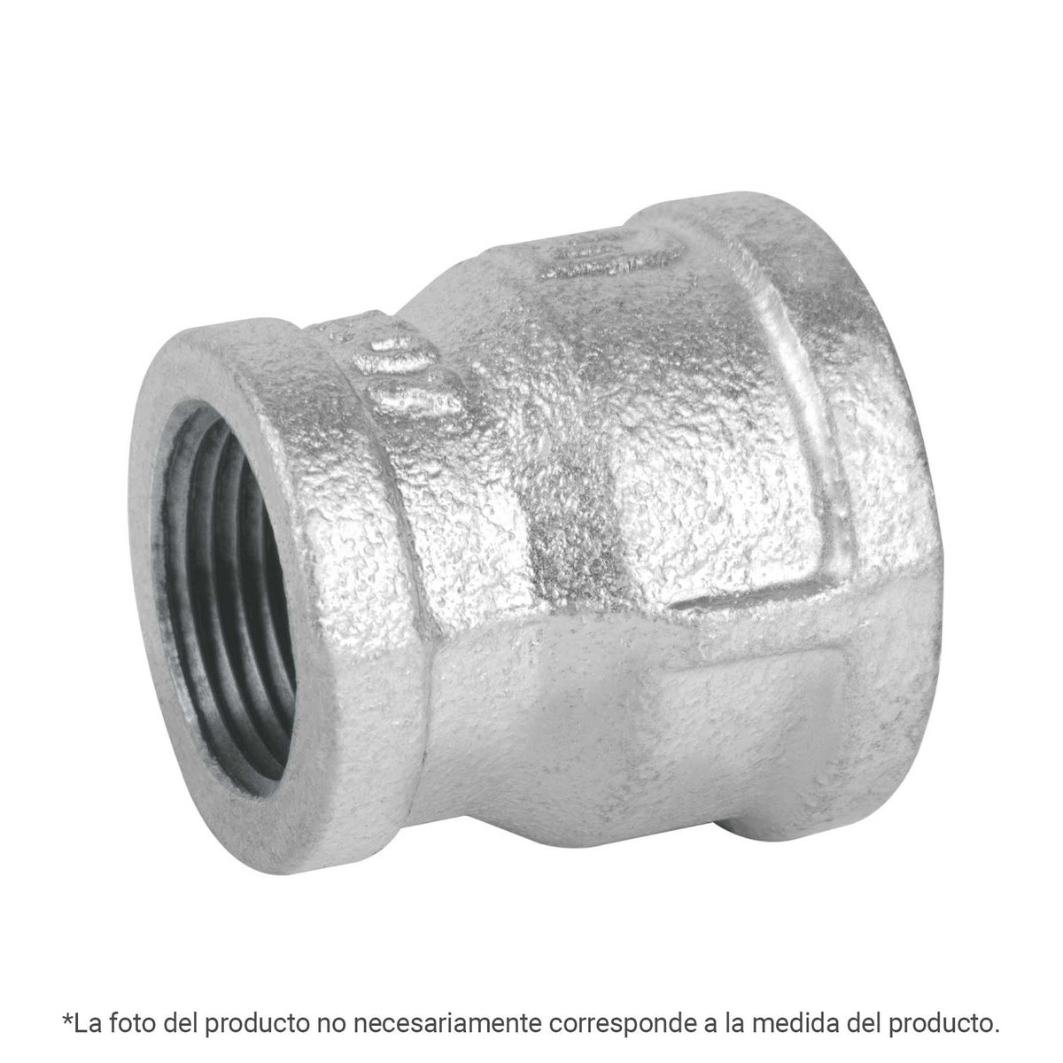 Reducción campana acero galvanizado 1x1/2"