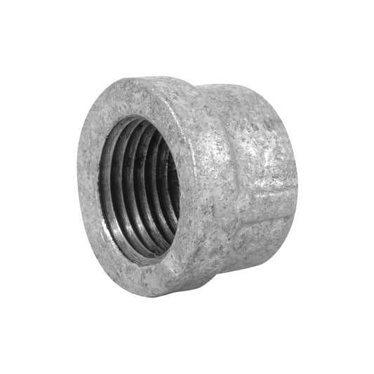 Tapón hembra de 1/2" en acero galvanizado para conducción de agua y gas o aire