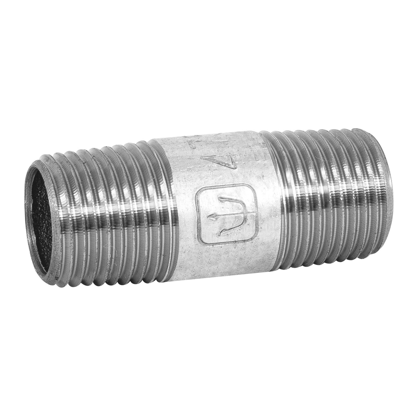 Niple de acero galvanizado de 1/2" x 2"