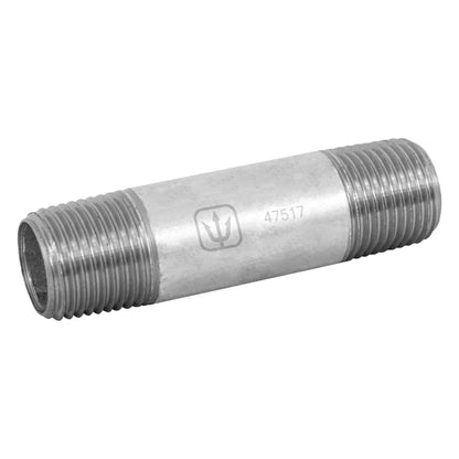 Niple de acero galvanizado de 1/2" x 3"