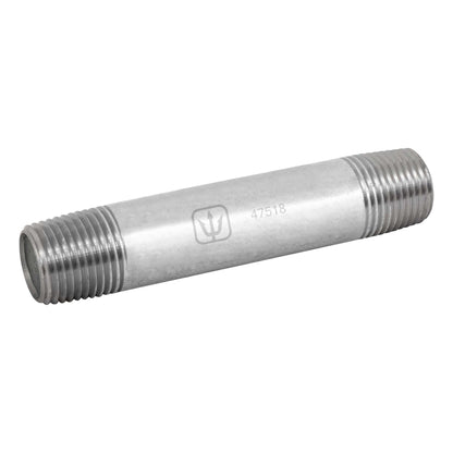 Niple de acero galvanizado de 1/2" x 4"