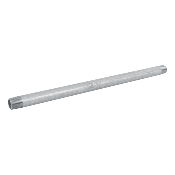 Niple de acero galvanizado de 1/2 pulgada por 15 pulgadas Foset Basic