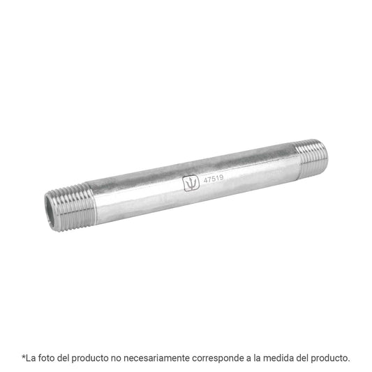Niple de acero galvanizado 1/2" x 5"