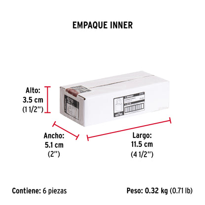 Candado de hierro de 25 mm con gancho corto