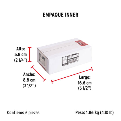 Candado de hierro de 50 mm con gancho corto