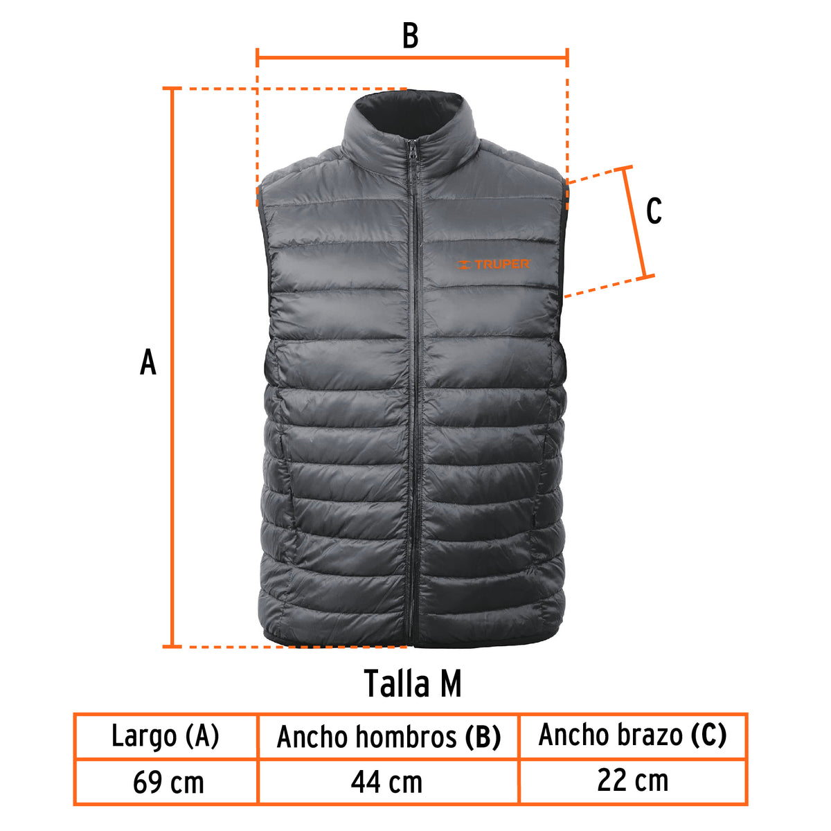 Chaleco de plumas ligero para hombre, gris, G · vista 3