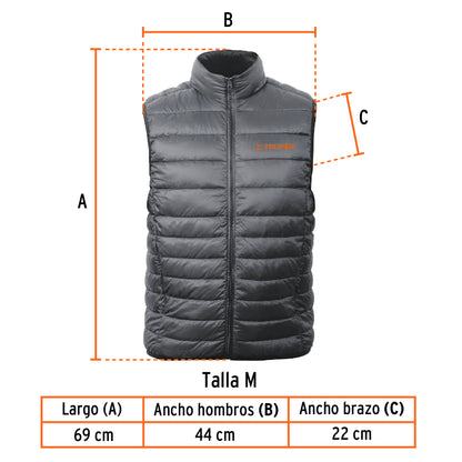 Chaleco de plumas ligero para hombre, gris, G · vista 3