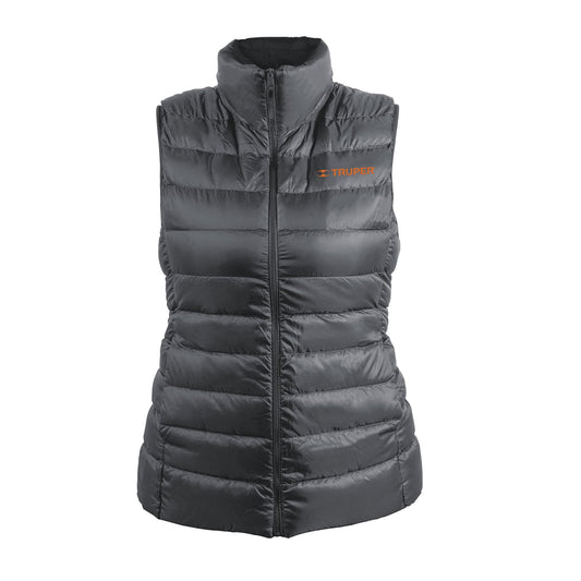 Chaleco de plumas ligero para mujer, gris, G