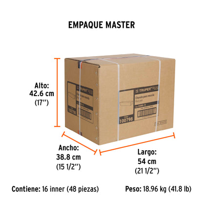 Charola de 12 pulg de acero inoxidable - SKU 100798