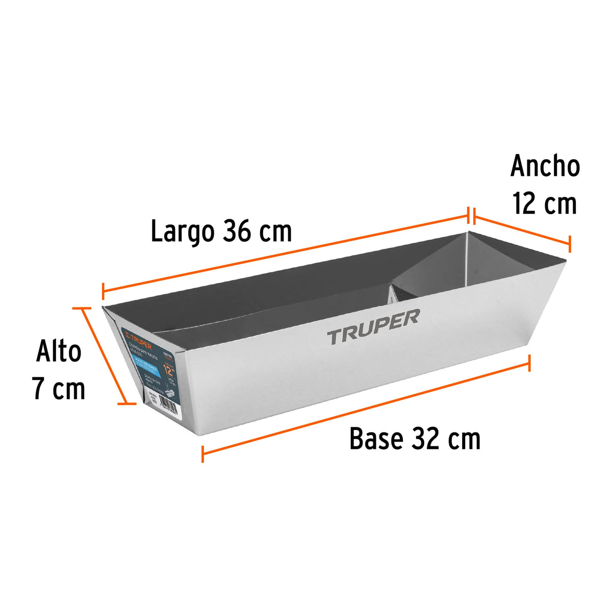 Charola de 12 pulg de acero inoxidable - SKU 100798