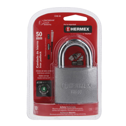 Candado de hierro de 63 mm con gancho corto