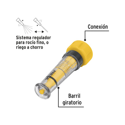 Chiflón de plástico de 4" para manguera