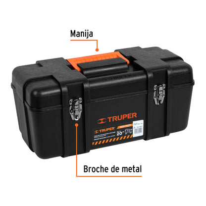 Caja para herramienta de 20 in industrial con broches metálicos