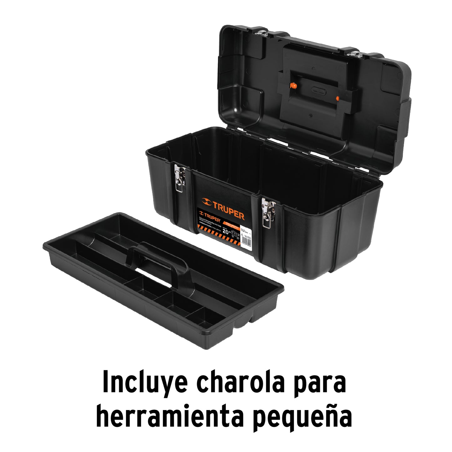 Caja para herramienta de 20 in industrial con broches metálicos