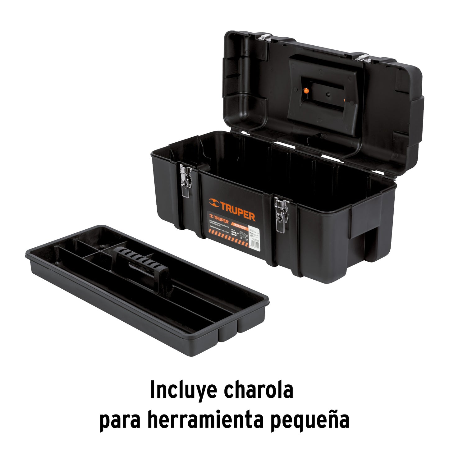 Caja para herramienta de 58 cm industrial con broches metálicos