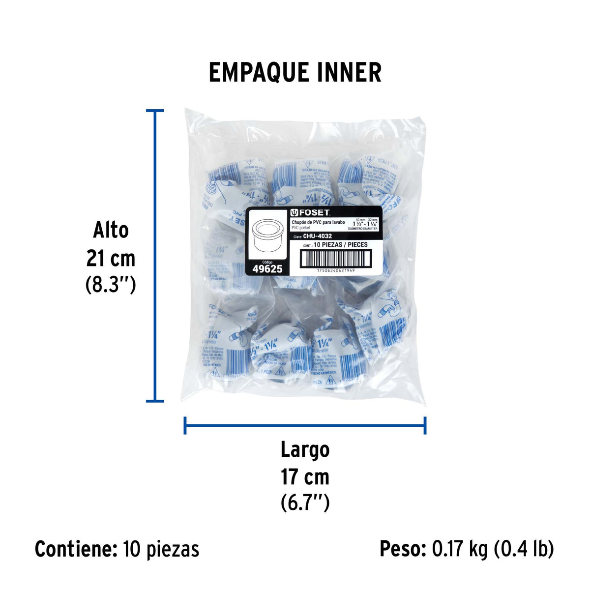 Chupón de PVC, 1-1/2" x 1-1/4" · vista 6