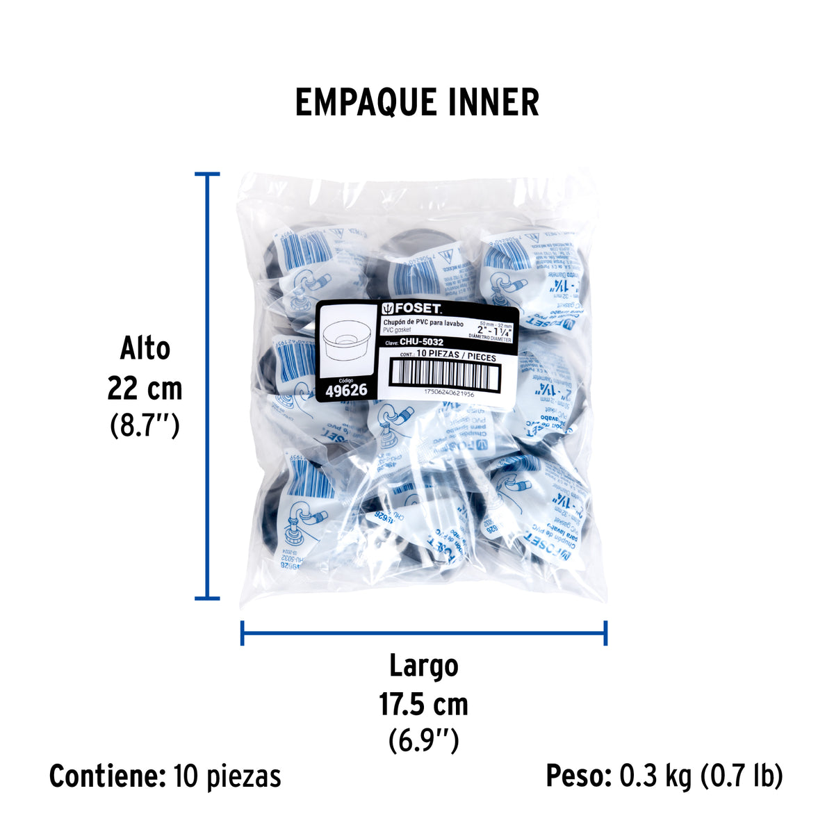 Chupón de PVC, 2" x 1-1/4" · vista 6
