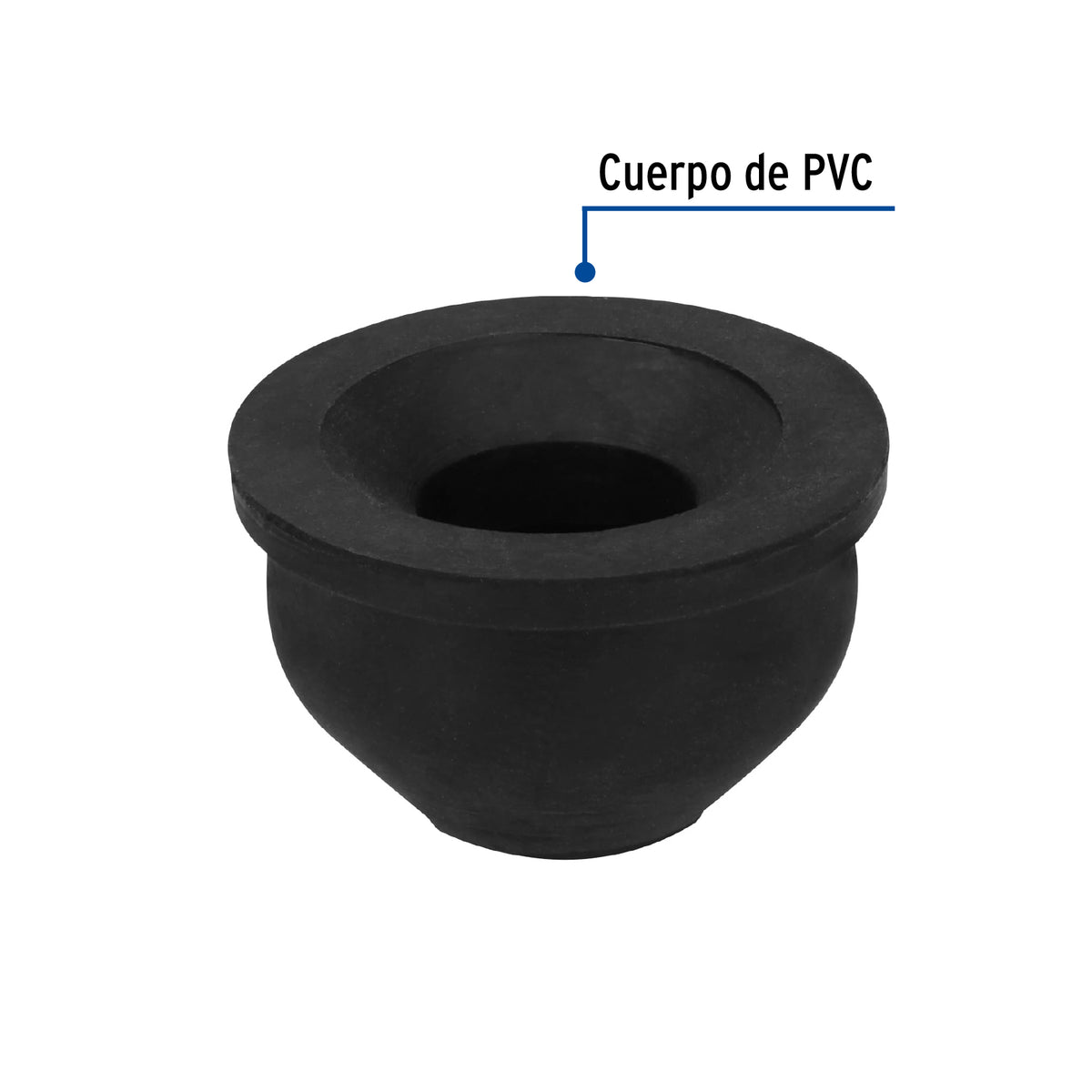 Chupón de PVC, 2" x 1-1/4" · vista 2