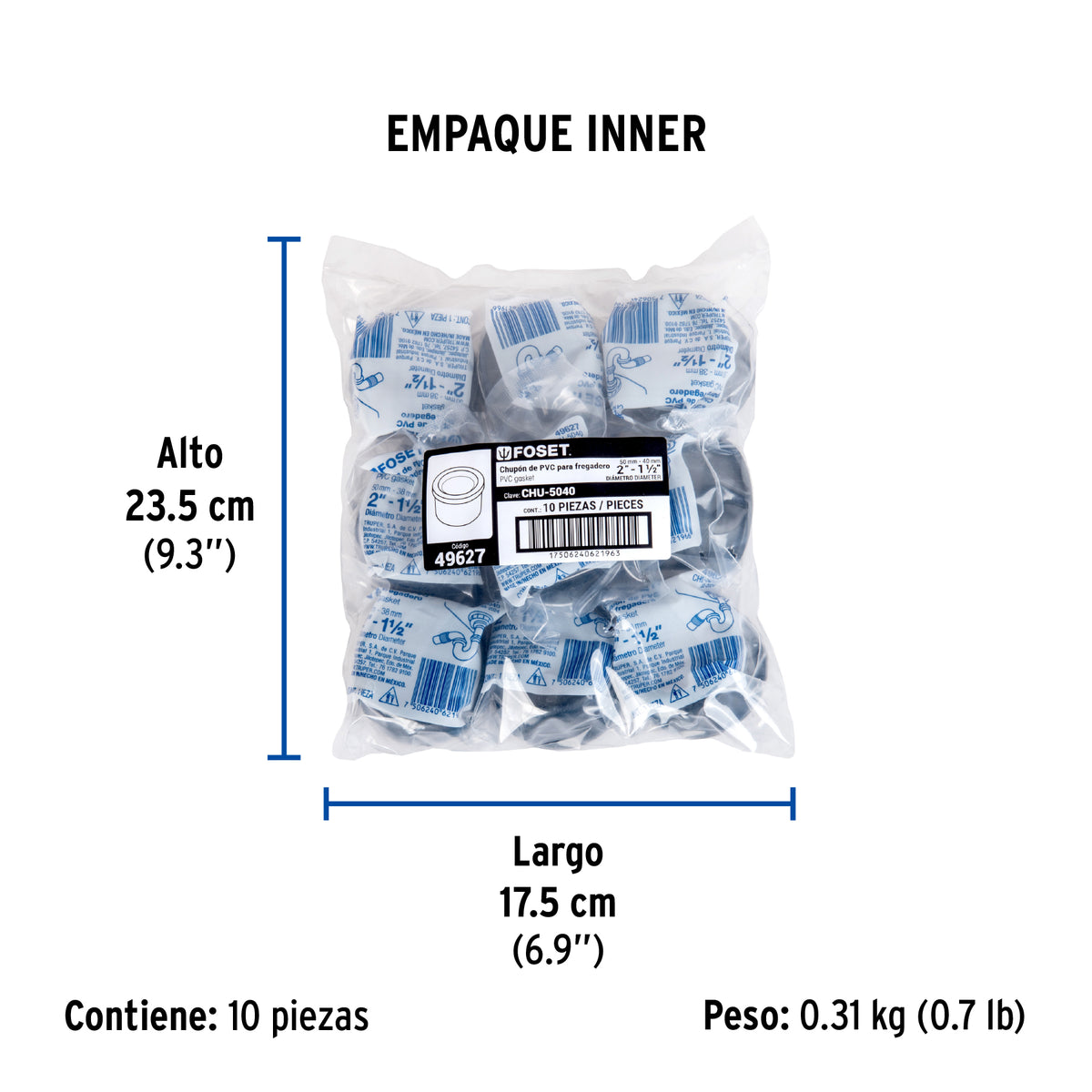 Chupón de PVC, 2" x 1-1/2" · vista 6