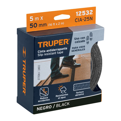 Cinta antiderrapante 5 m color negro