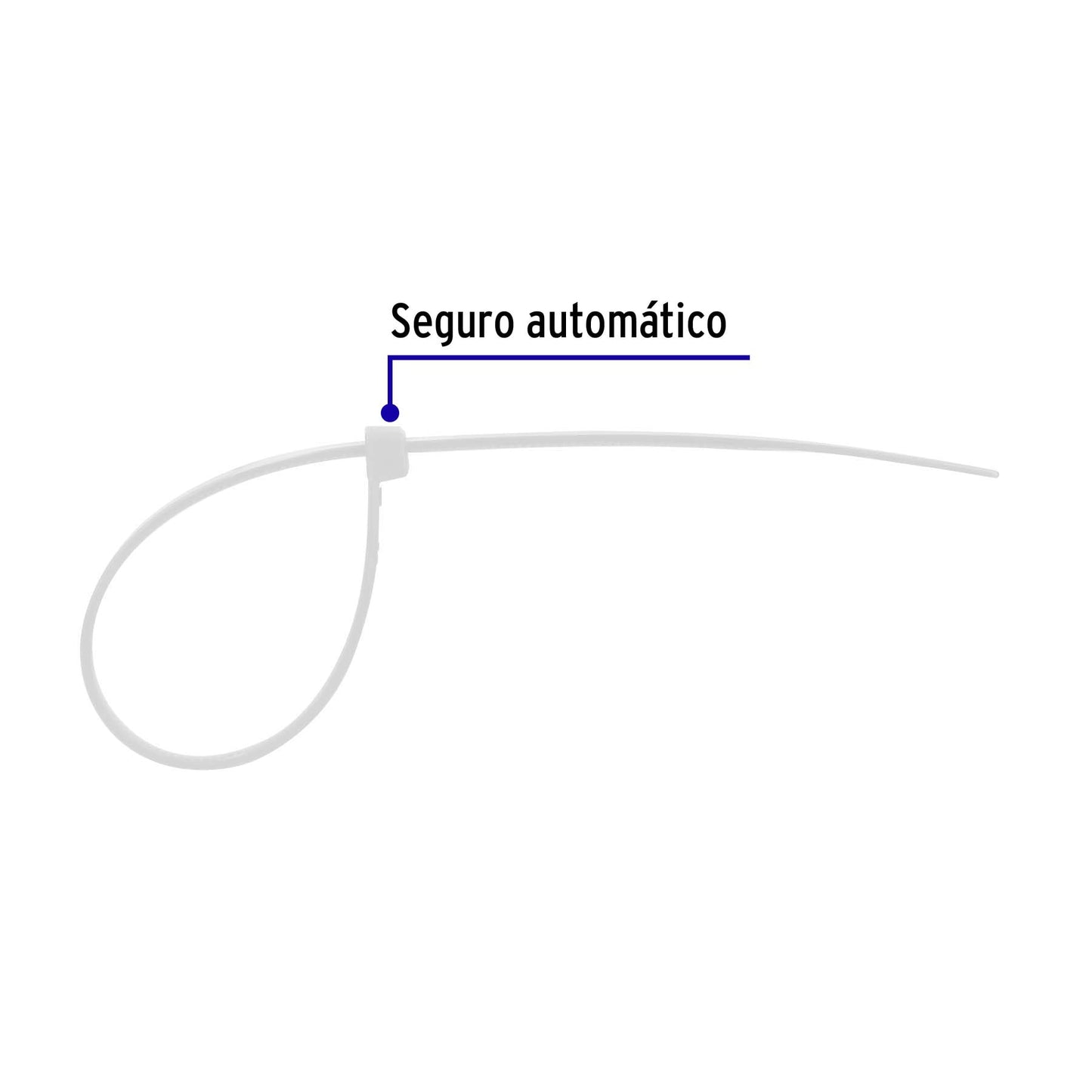 Bolsa con 1000 cinchos plásticos 40 lb 150 x 3.5 mm natural