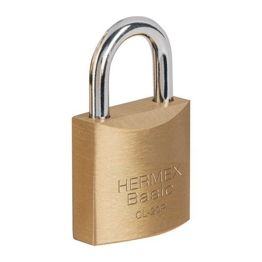 Blíster con 2 candados de latón de 20 mm