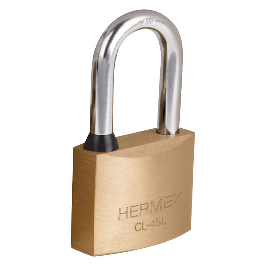 Candado de latón de 45 mm con gancho largo