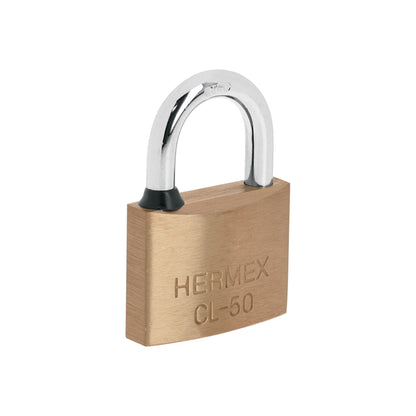 Candado de latón de 50 mm con gancho corto