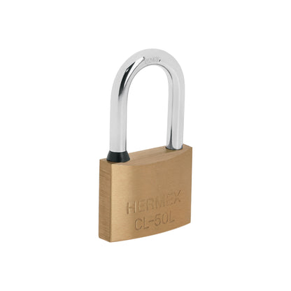 Candado de latón de 50 mm con gancho largo