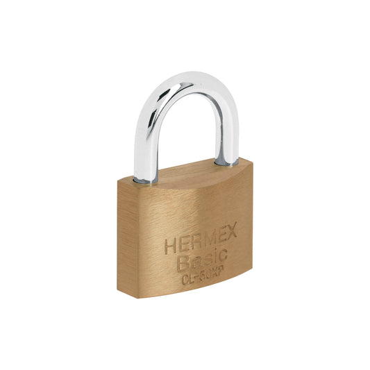 Candado de latón de 50 mm con llave tetra