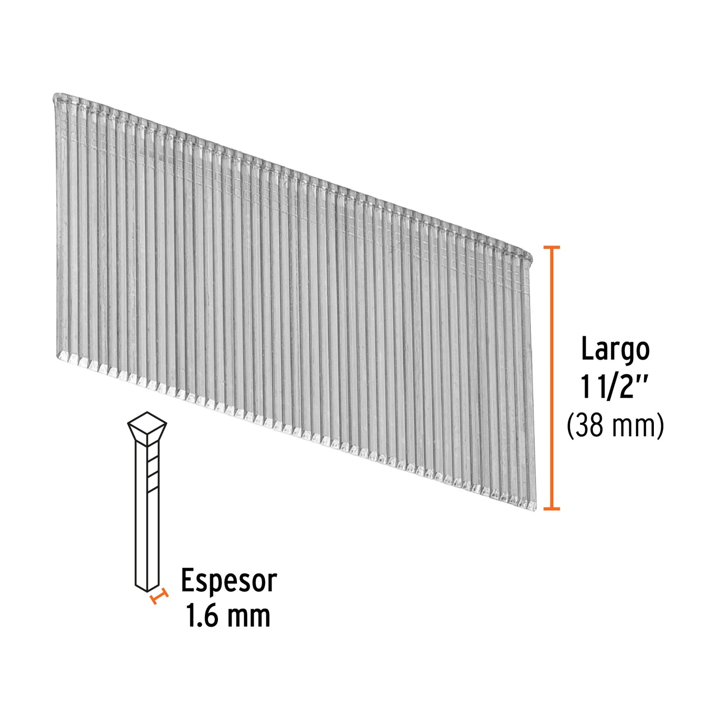 Caja 2500 clavos calibre 16 38 mm