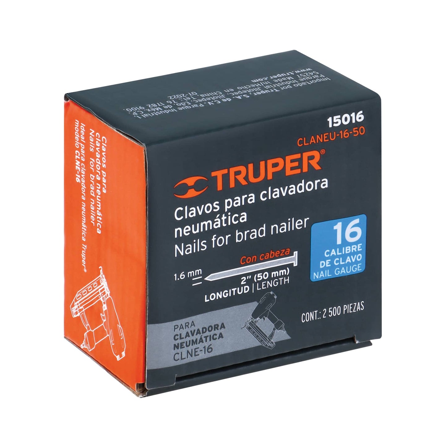 Caja 2500 clavos calibre 16 50 mm