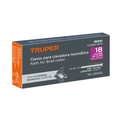 Caja 5000 clavos calibre 18 15 mm