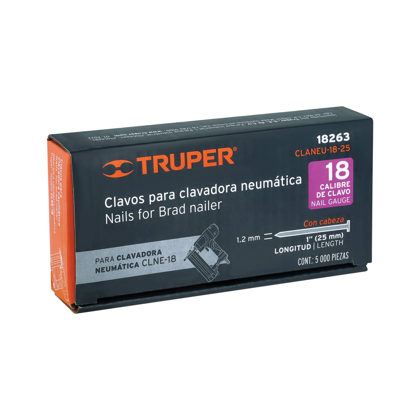 Caja 5000 clavos calibre 18 25 mm