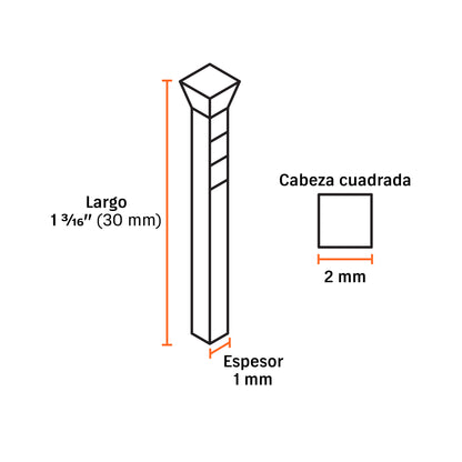 Caja con 5000 clavos calibre 18, 30 mm para CLNE-18 · vista 5