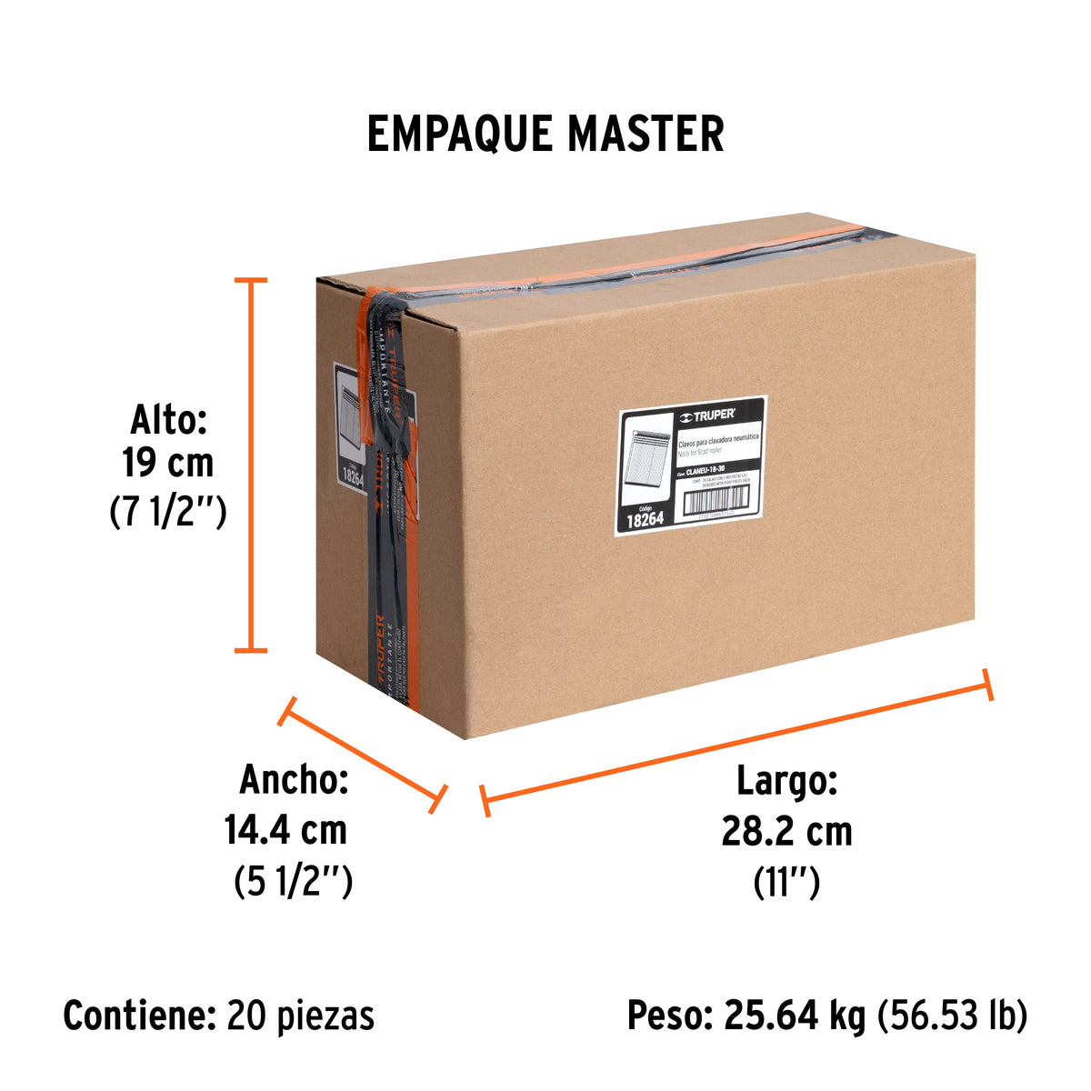 Caja con 5000 clavos calibre 18, 30 mm para CLNE-18 · vista 6