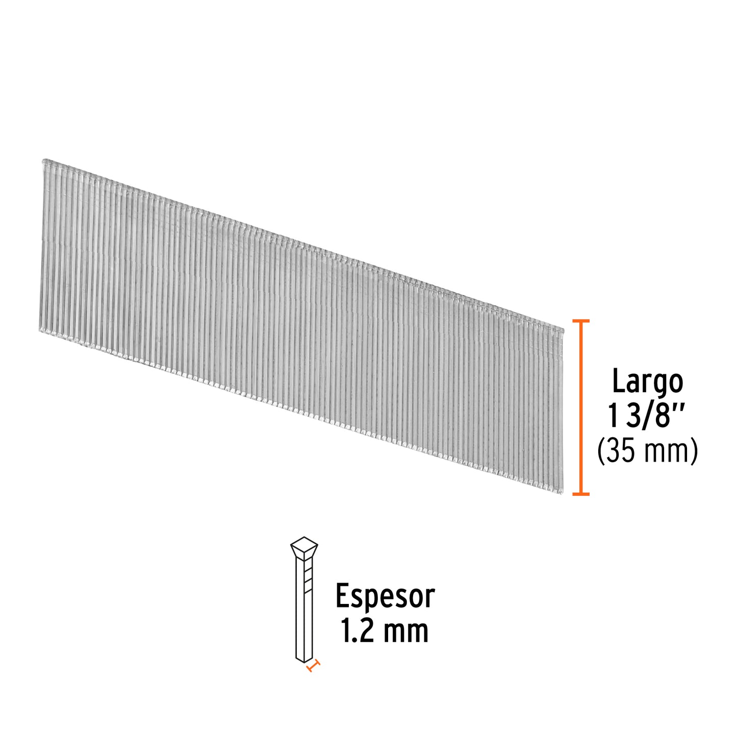 Caja 5000 clavos calibre 18 35 mm