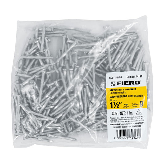 Clavos Concreto Galvanizados 1-1/2 Pulgada