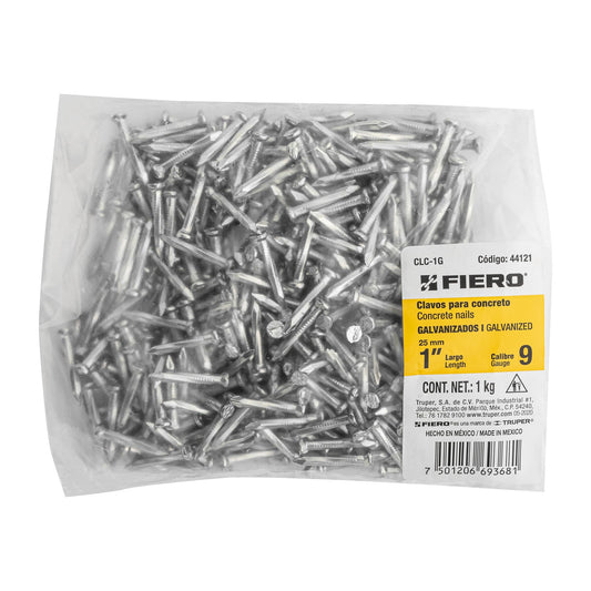 Clavos Concreto Galvanizados 1 Pulgada