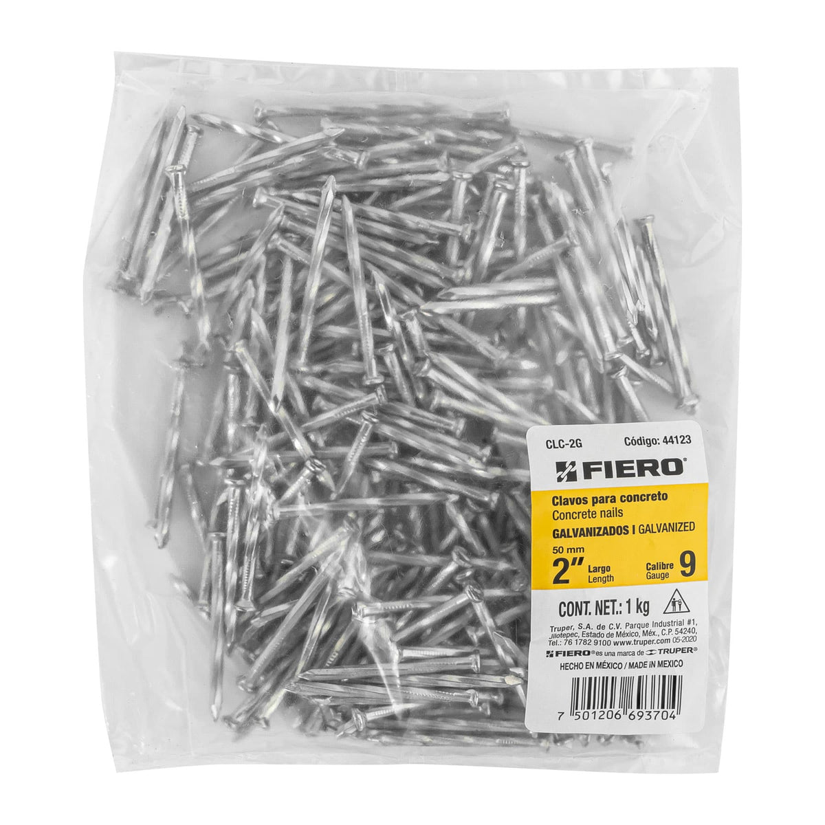 Clavos Concreto Galvanizados 2 Pulgadas