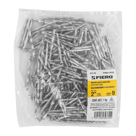 Clavos Concreto Galvanizados 2 Pulgadas