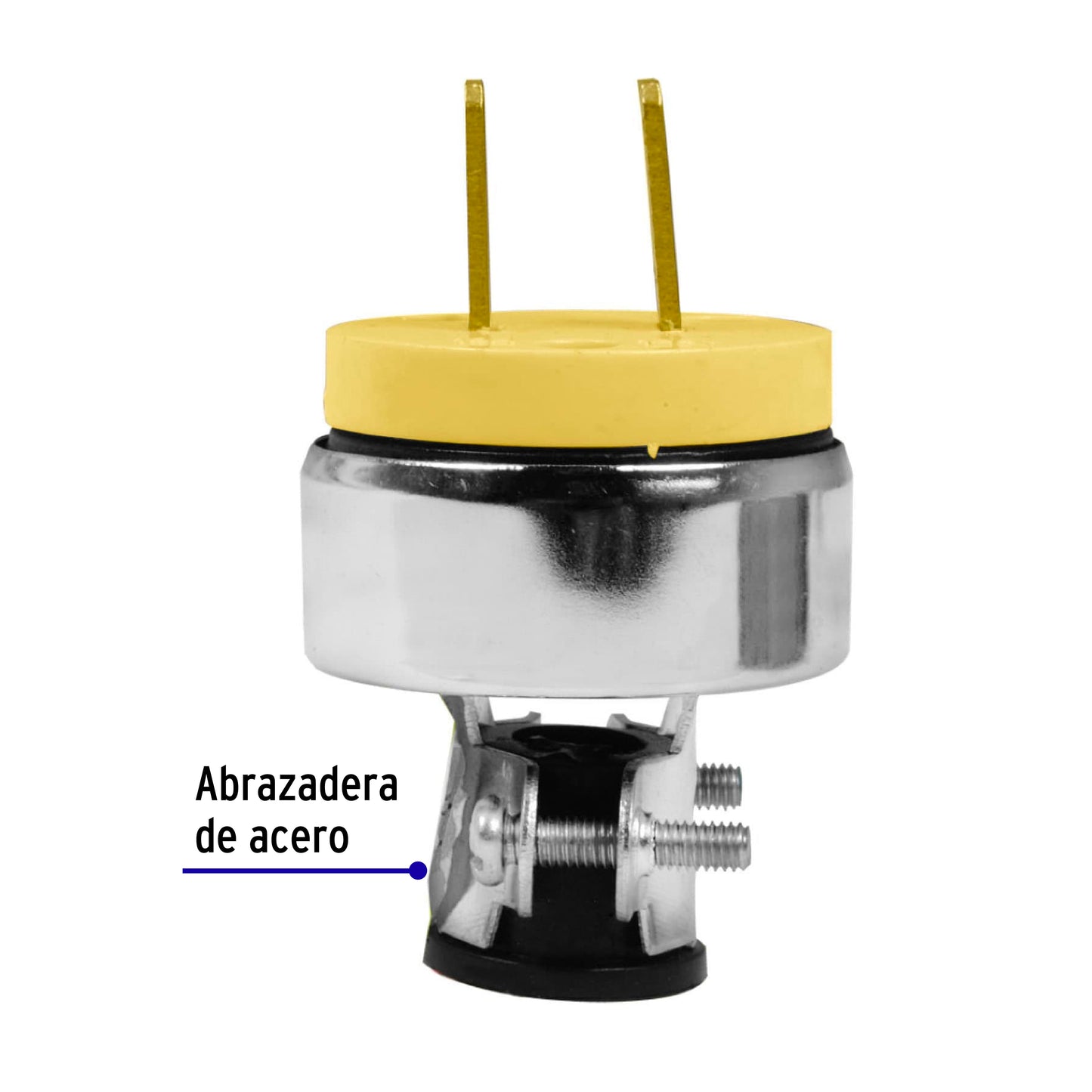 Clavija industrial blindada polarizada de 127 V y 15 A