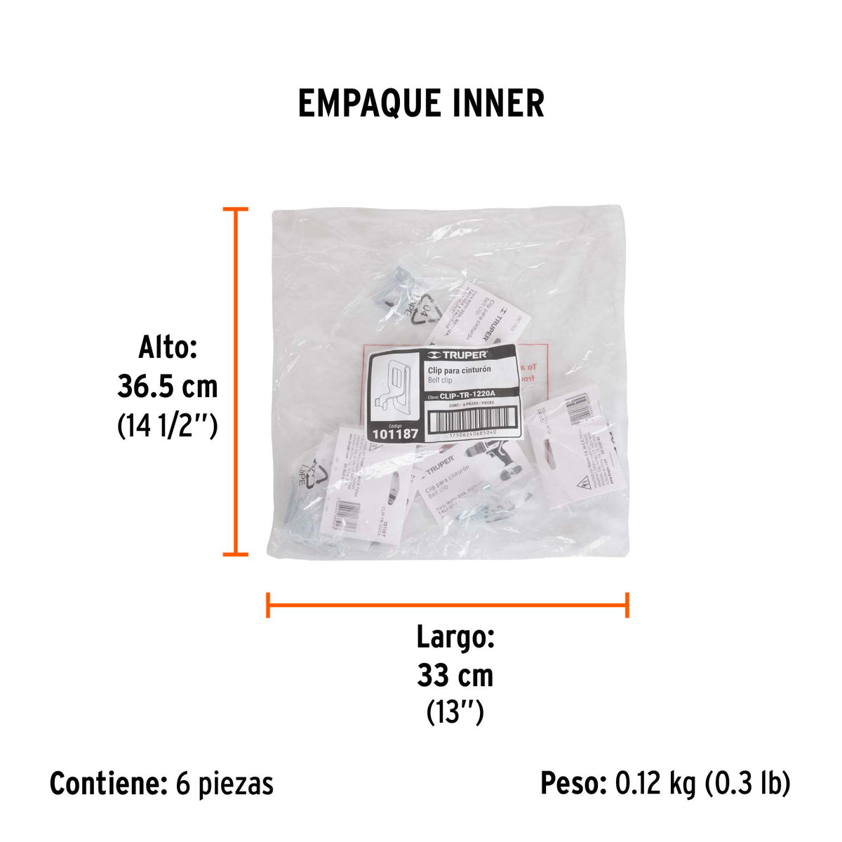 Clip para cinturon para ROTI-20A/12A y TALI-20A/12A2 - SKU 101187