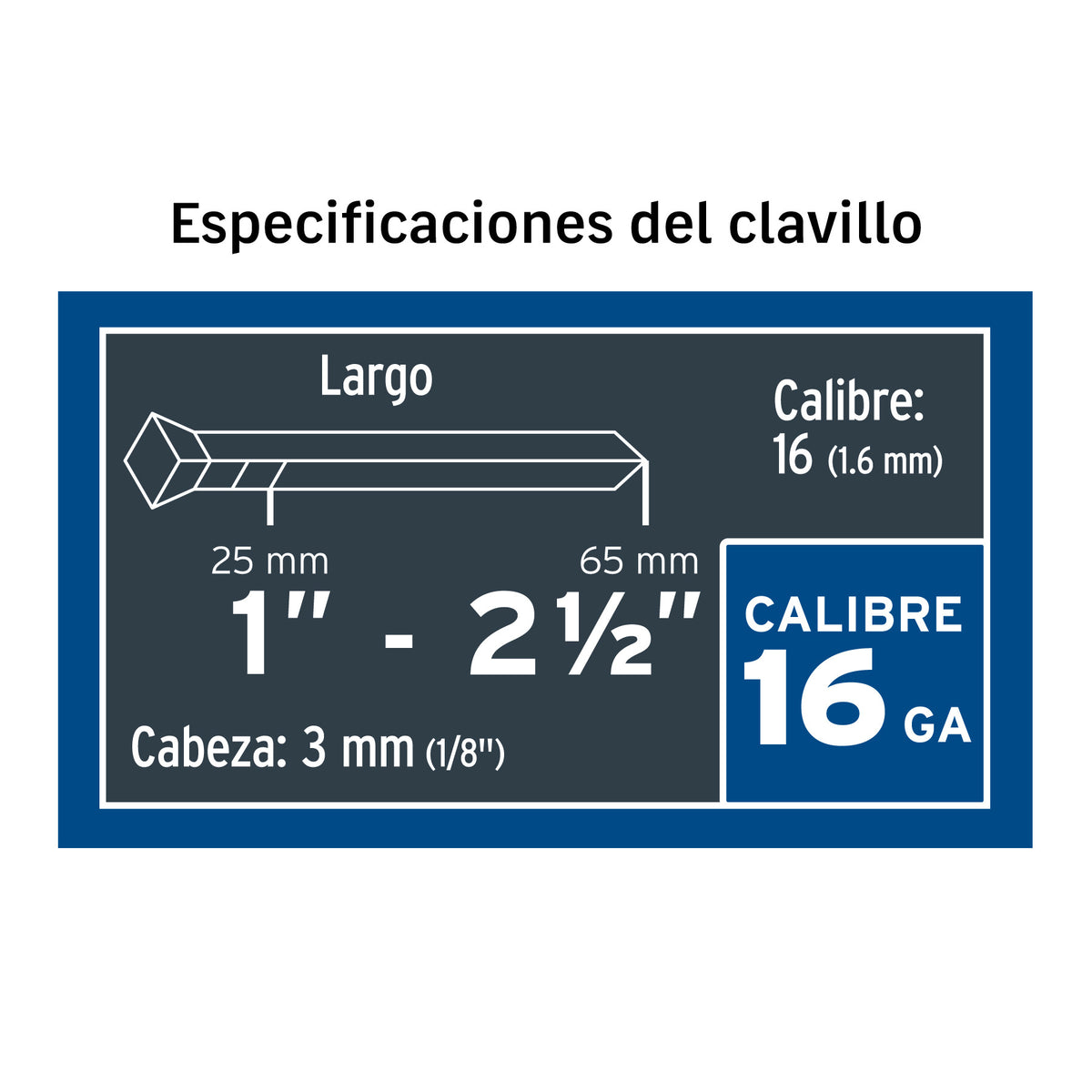 Clavadora neumática profesional calibre 16