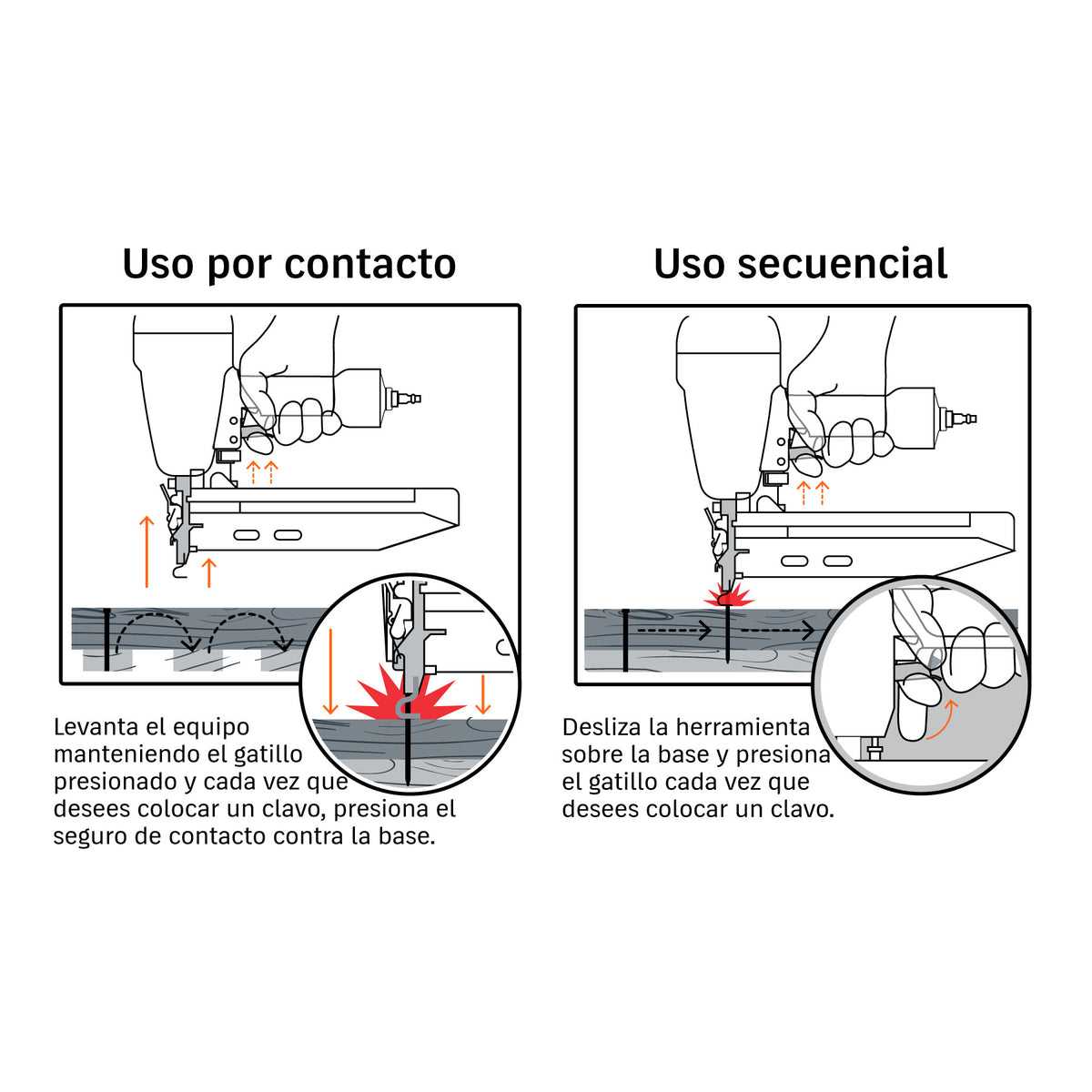 Clavadora neumática profesional calibre 16