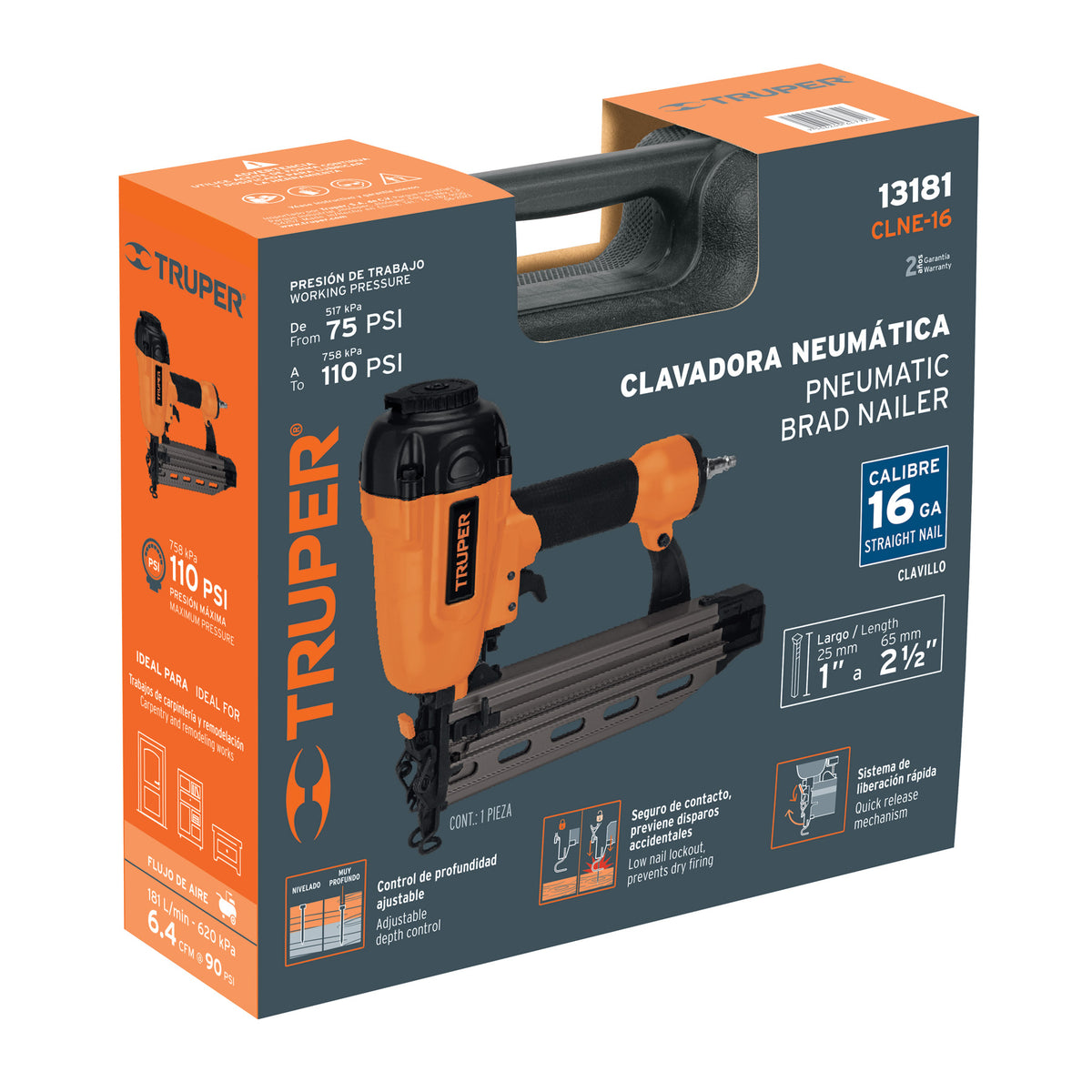 Clavadora neumática profesional calibre 16
